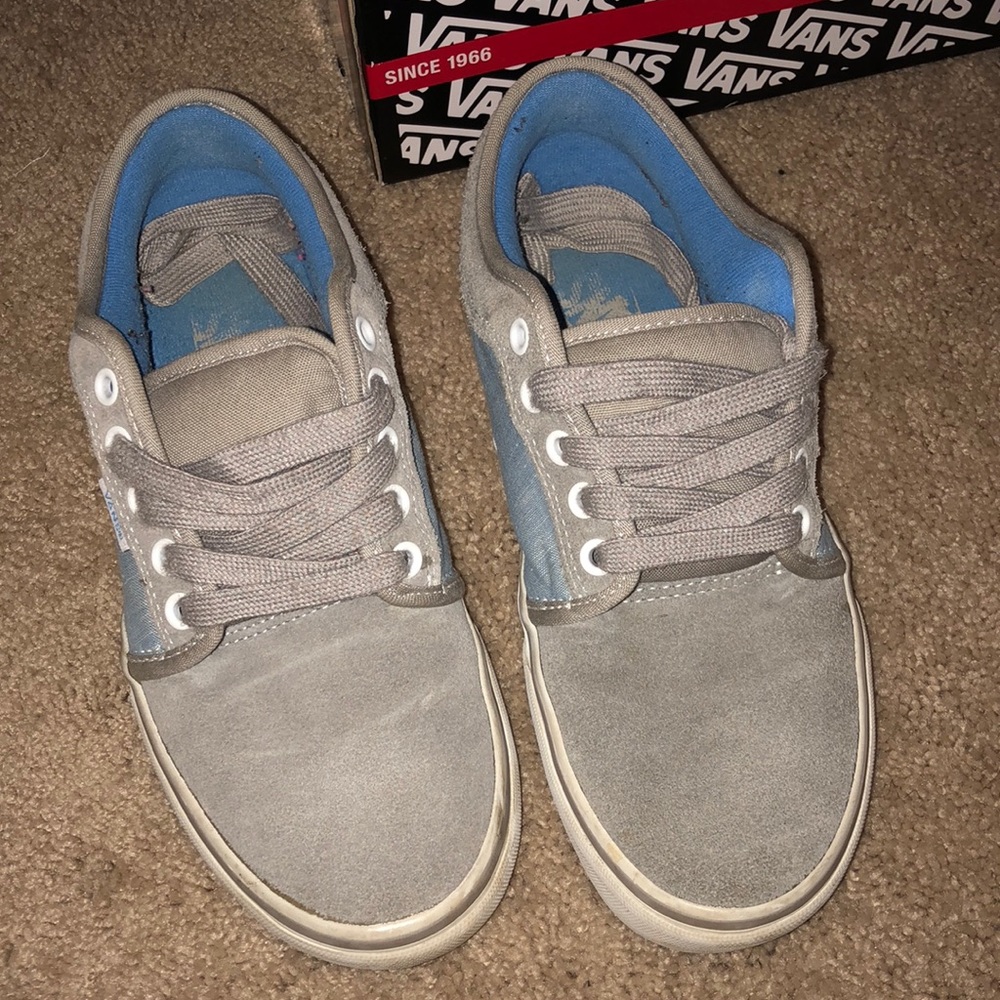 Gray ans blue vans